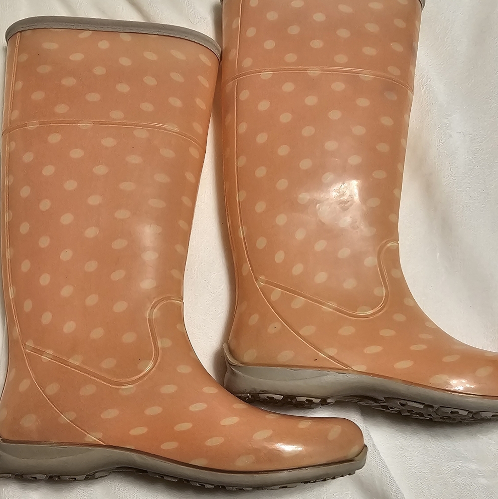 Polka Dot Women's Rain Boots